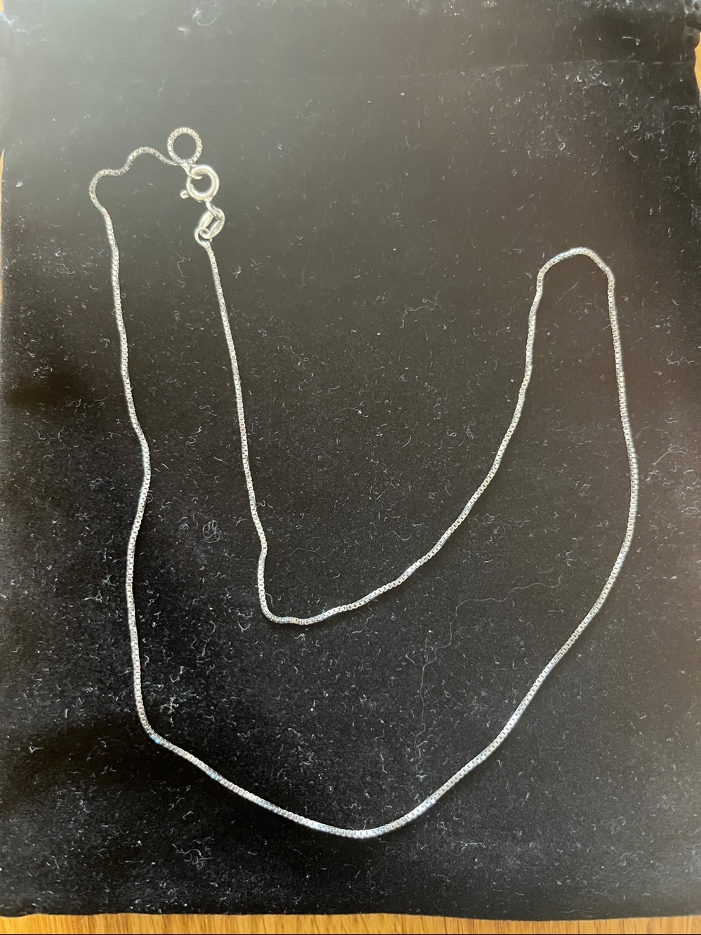 925 Italy Sterling Silver Fine Chain Necklace 18”